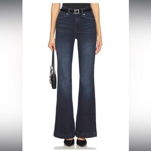 Good American Always Fit Good Legs Flare Trouser Jean Dark Indigo